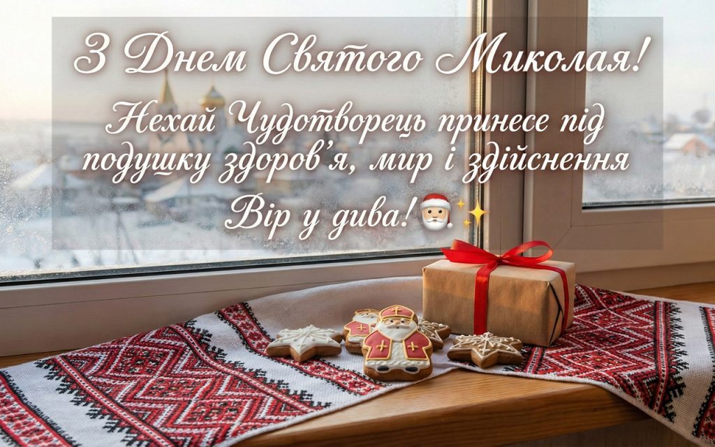Оскільки сьогодні, 6 грудня, саме цей день — я також щиро вітаю Вас зі святом Святого Миколая!