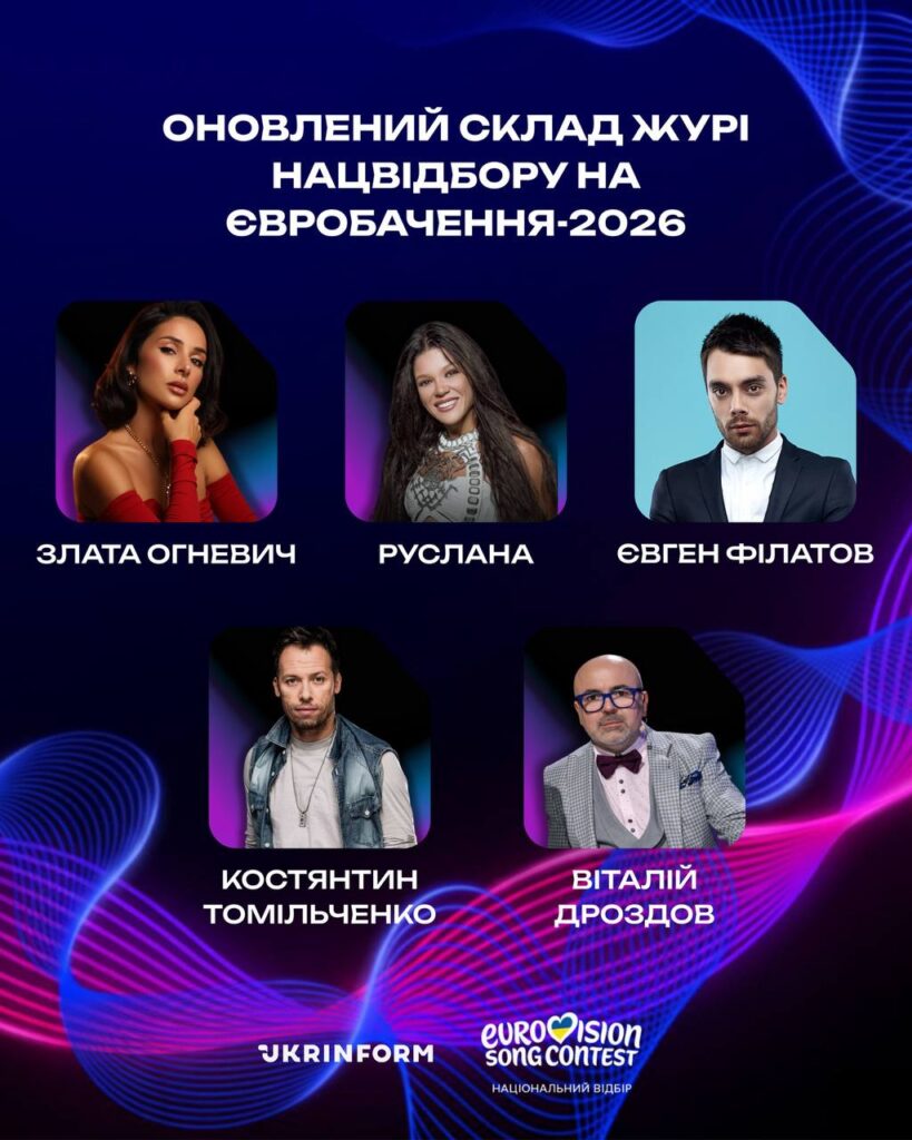 Нацвідбір на Євробачення-2026: оголосили журі з 5 експертів 
