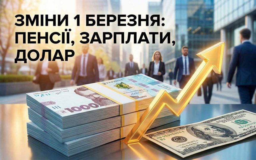 Масштабні зміни в Україні від 1 березня 2026 року: що буде з пенсіями, зарплатами та курсом валют