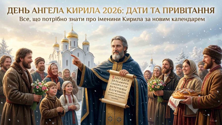 День ангела Кирила 2026: Коли святкувати за новим календарем, значення імені та найкращі привітання
