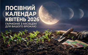 Місячний посівний календар на квітень 2026 року: як фази Місяця визначають успіх весняної посівної