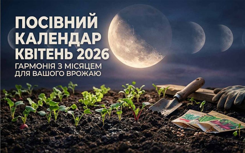 Місячний посівний календар на квітень 2026 року: як фази Місяця визначають успіх весняної посівної