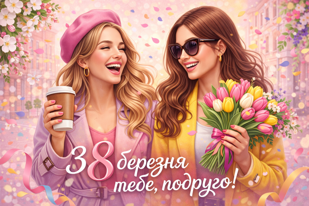 Прикольні привітання та картинки з 8 березня 2026 подрузі українською