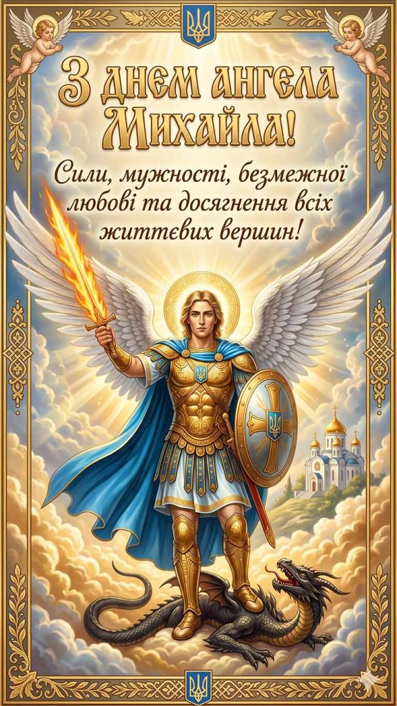 З Днем ангела Михайла! Сили, мужності, безмежної любові та досягнення всіх життєвих вершин!