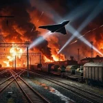 Нічна атака безпілотника на російський залізничний вузол та військову базу в Ростовській області