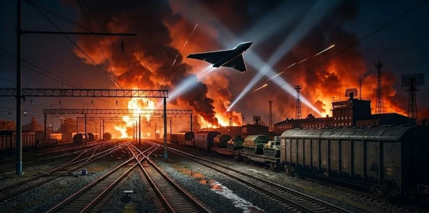 Нічна атака безпілотника на російський залізничний вузол та військову базу в Ростовській області