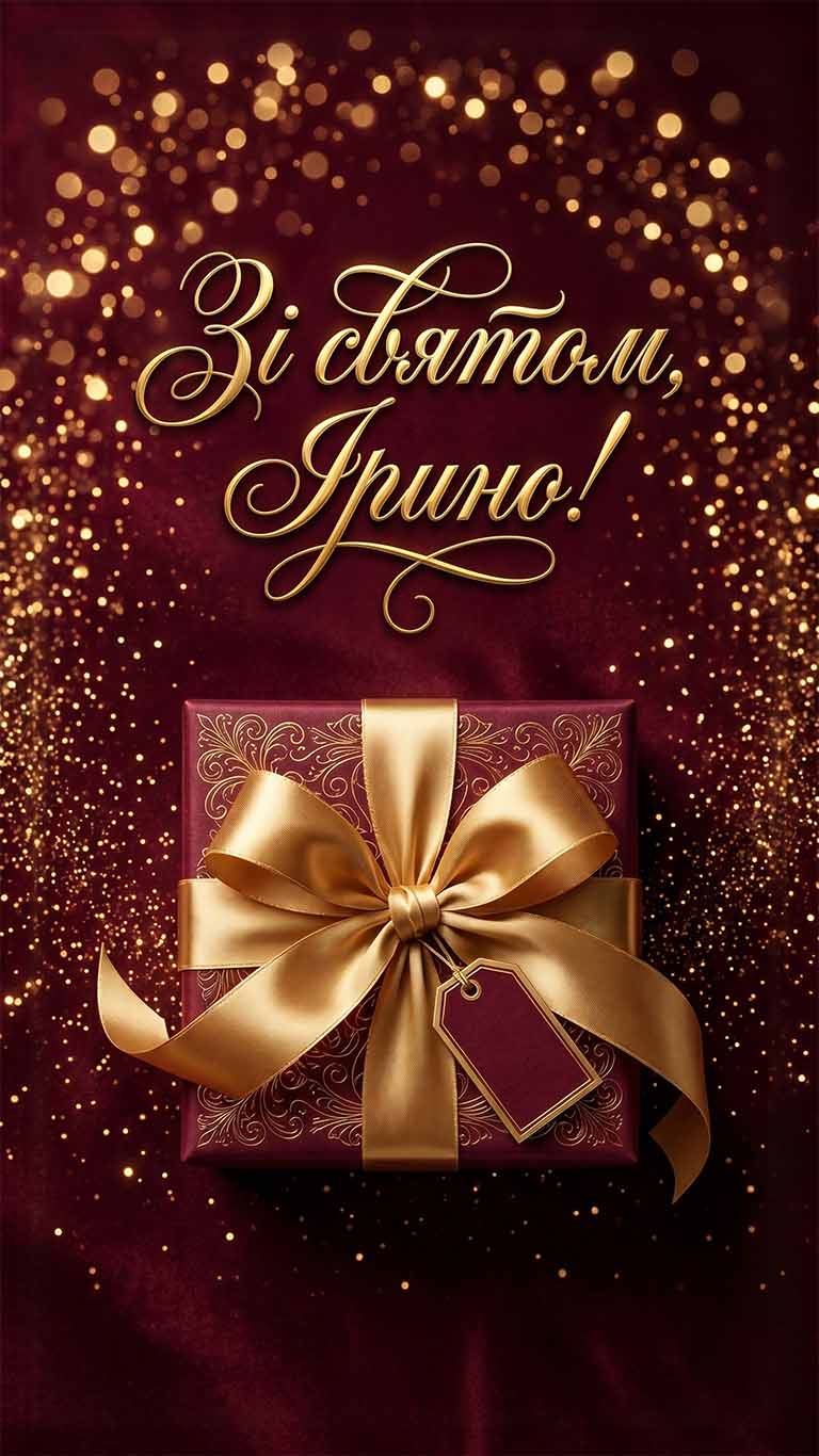 стильна листівка для ірини 2026