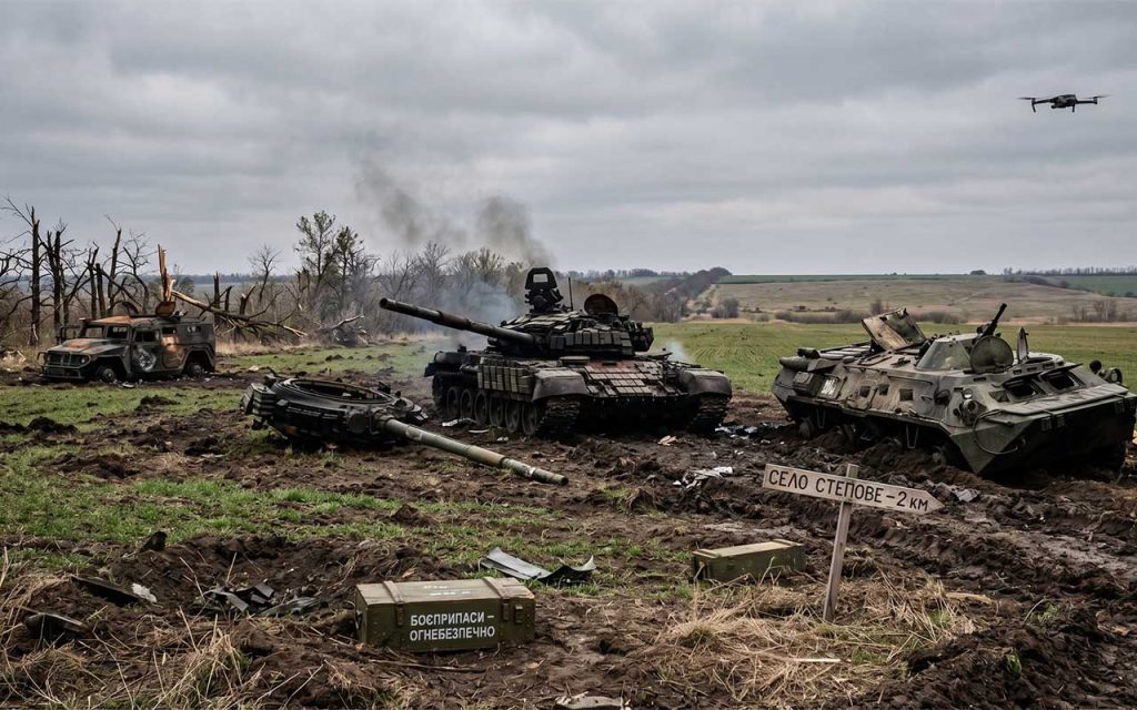 знищена російська бронетехніка на одному з напрямків, травень 2026