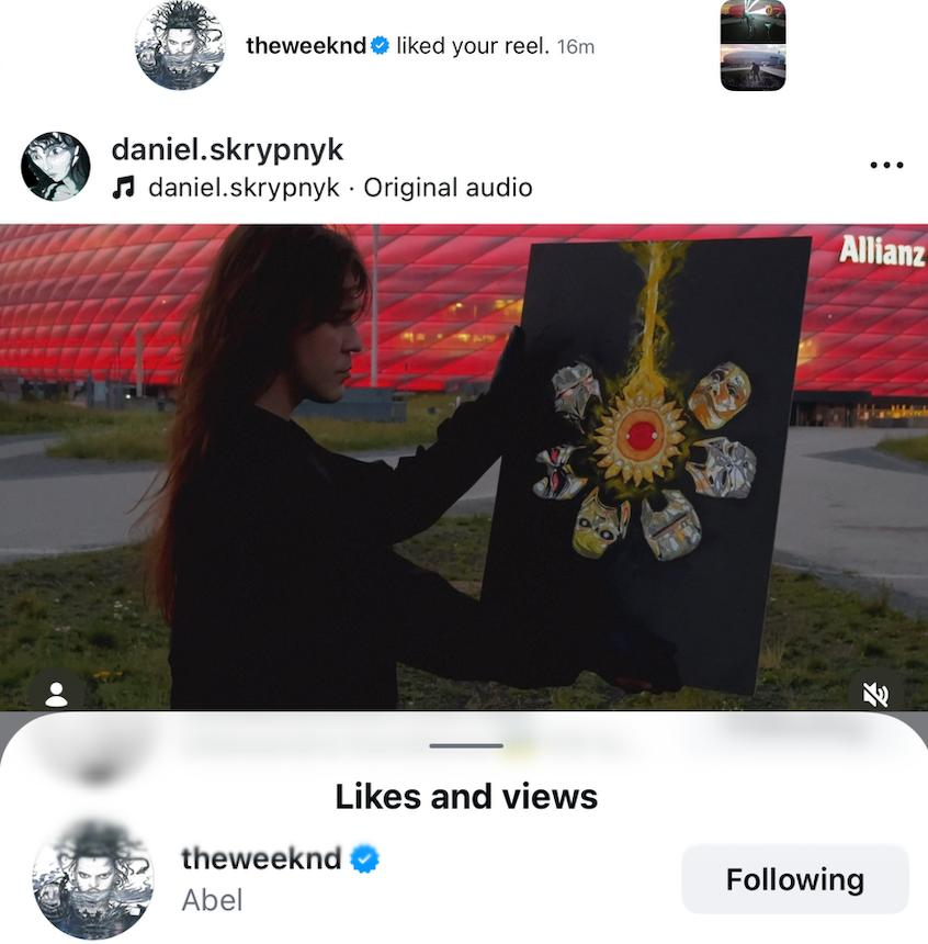 Українець здивував The Weeknd арт-перформансом у Мюнхені