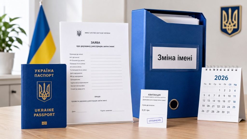 Зміна імені в Україні у 2026 році: покрокова процедура, документи, строки та вартість