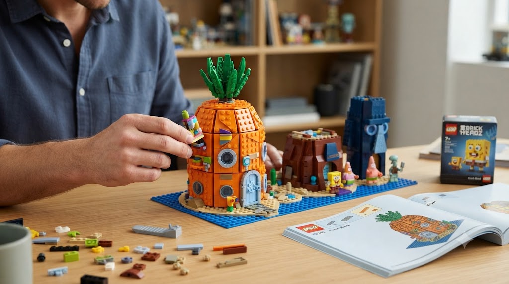 LEGO повертає «Губку Боба»: набір Conch Street із трьома будинками вийде у вересні