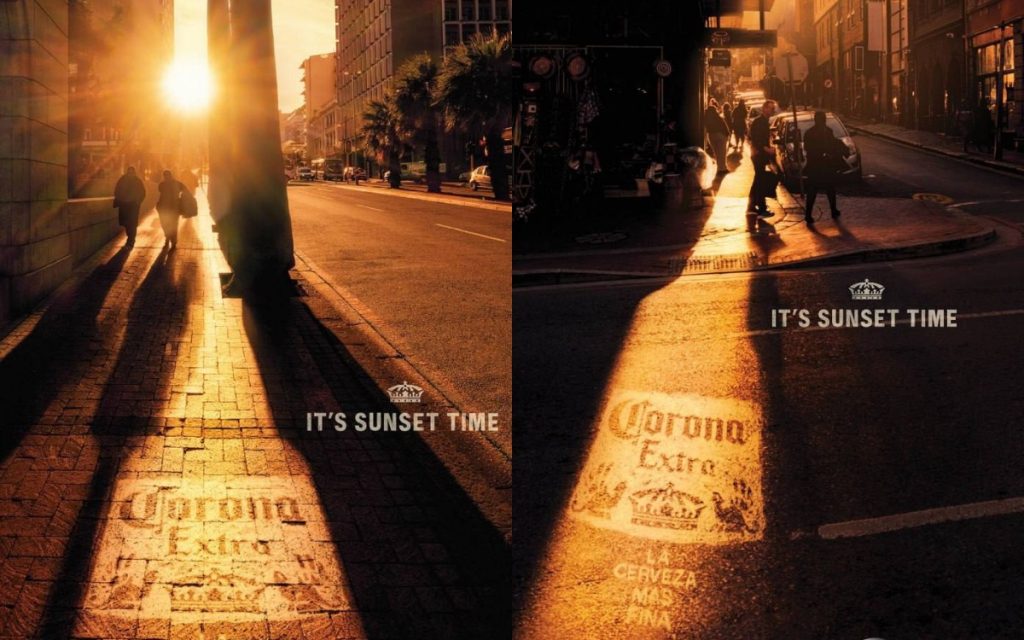 Corona створила рекламу, яка з’являється лише під час заходу сонця