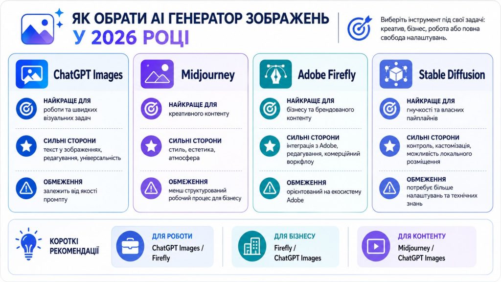 AI-зображення у 2026 році стали масовим явищем: які генератори зображень обрати для роботи, бізнесу та контенту