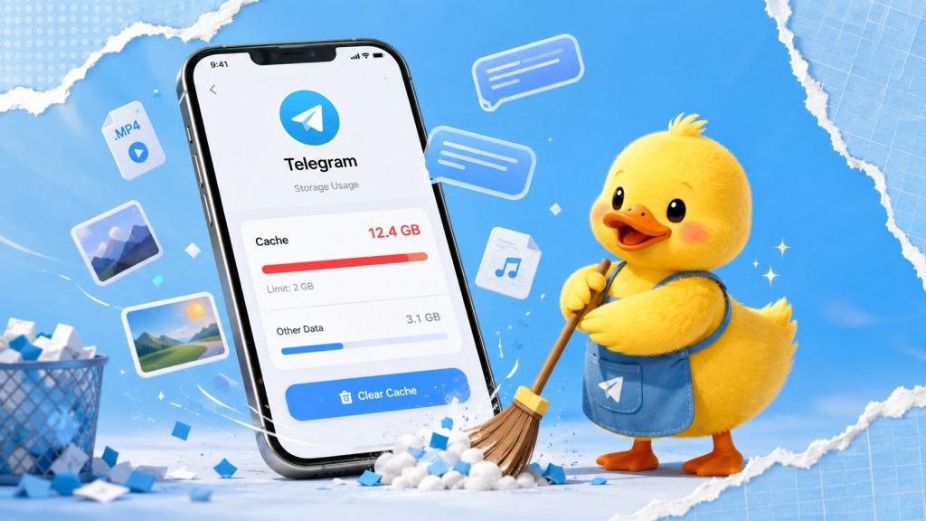 Telegram займає всю пам’ять телефону: як очистити кеш і не видалити фото та чати