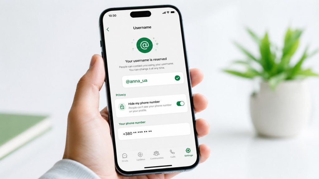 Бронювання нікнеймів у WhatsApp: як зарезервувати ім’я та приховати номер телефону