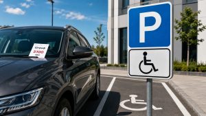 В Україні пропонують штраф 1700 грн за паркування на місцях для людей з інвалідністю та 5100 грн за незаконний знак. Що передбачає законопроєкт №15403 і коли зміни запрацюють.