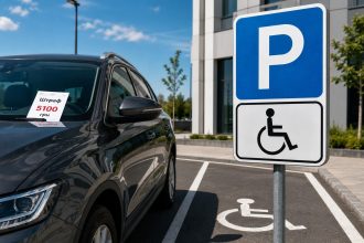 В Україні пропонують штраф 1700 грн за паркування на місцях для людей з інвалідністю та 5100 грн за незаконний знак. Що передбачає законопроєкт №15403 і коли зміни запрацюють.