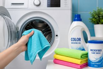 Як правильно прати рушники з мікрофібри: відповідна температура, безпечний засіб, ручне й машинне прання, правила сушіння та помилки, через які тканина перестає вбирати воду.