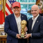Трамп відвідає фінал ЧС-2026 Іспанія — Аргентина у Нью-Джерсі та разом із Джанні Інфантіно вручить Кубок світу переможцю. Час матчу за Києвом, гості, політичний контекст і посилена безпека арени США.