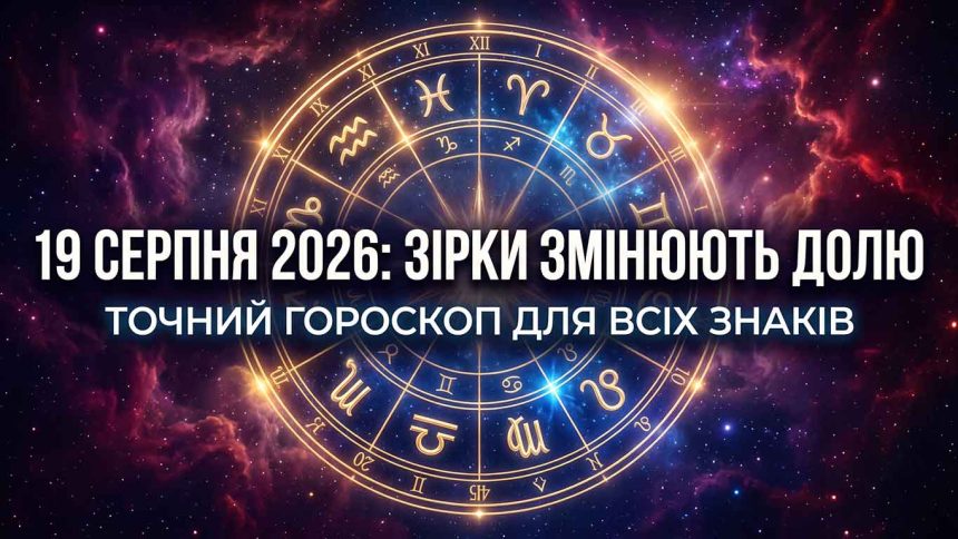 Гороскоп на 19 серпня 2026 року: космічні трансформації, фінансові виклики та приховані можливості для всіх знаків зодіаку
