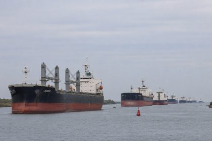 До 70 суден очікують біля Сулінського каналу на прохід до українських портів. Дефіцит лоцманів, повітряні тривоги й обмежена пропускна здатність сповільнили експорт українського зерна.