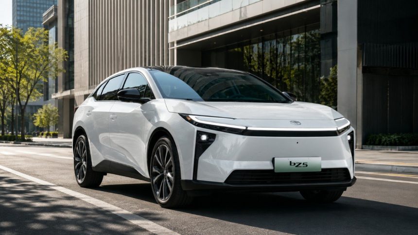 Toyota bZ5 2027 вийшла в Китаї: FAW Toyota знизила акційну ціну до 109 800 юанів, оновила Toyota Pilot з Momenta 6.0 та зберегла запас ходу 550–630 км за циклом CLTC. Модель доступна у шести версіях.