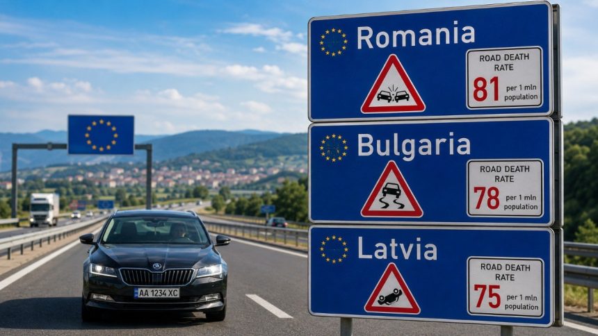 Країни ЄС із найбільшою смертністю на дорогах у 2025 році: Болгарія, Румунія, Хорватія й Латвія. Пояснюємо ризики для українських водіїв, небезпечні маршрути та підготовку до поїздки.