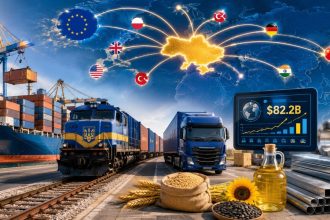Товарообіг України за січень–липень 2026 року сягнув $82,2 млрд: імпорт — $58,1 млрд, експорт — $24,1 млрд. Держмитслужба назвала головних партнерів та ключові групи товарів і обсяги митних платежів.