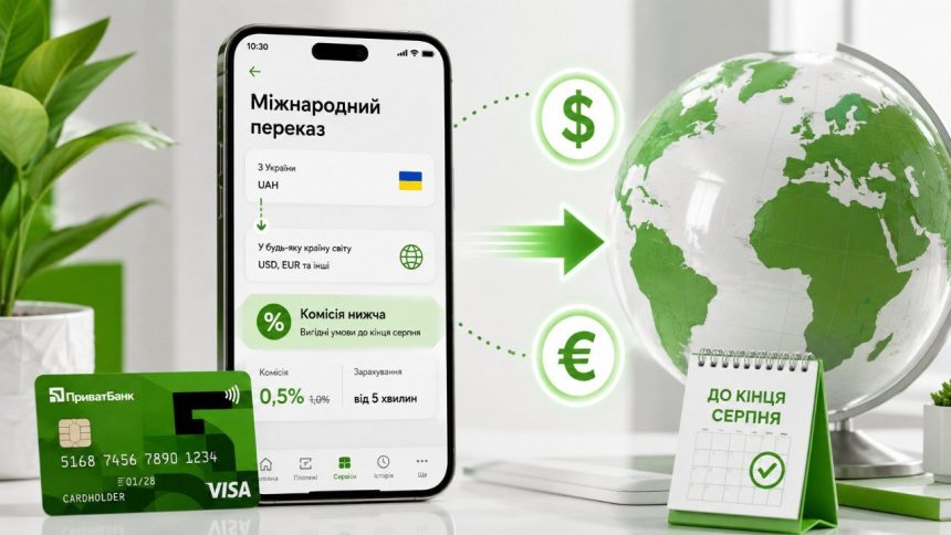 Перекази з Європи в Україну через Приват24 до 31 серпня 2026 року мають комісію 1%. Порахували, скільки коштує переказ €500, €1000 і €2000 та які умови встановив ПриватБанк.