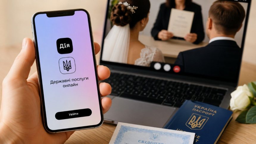 Шлюб онлайн у Дії: як українці можуть одружитися через відеозв’язок, хто має право на послугу, як подати заяву, обрати дату, підписати акт і отримати свідоцтво про шлюб у 2026 році. Деталі процедури.