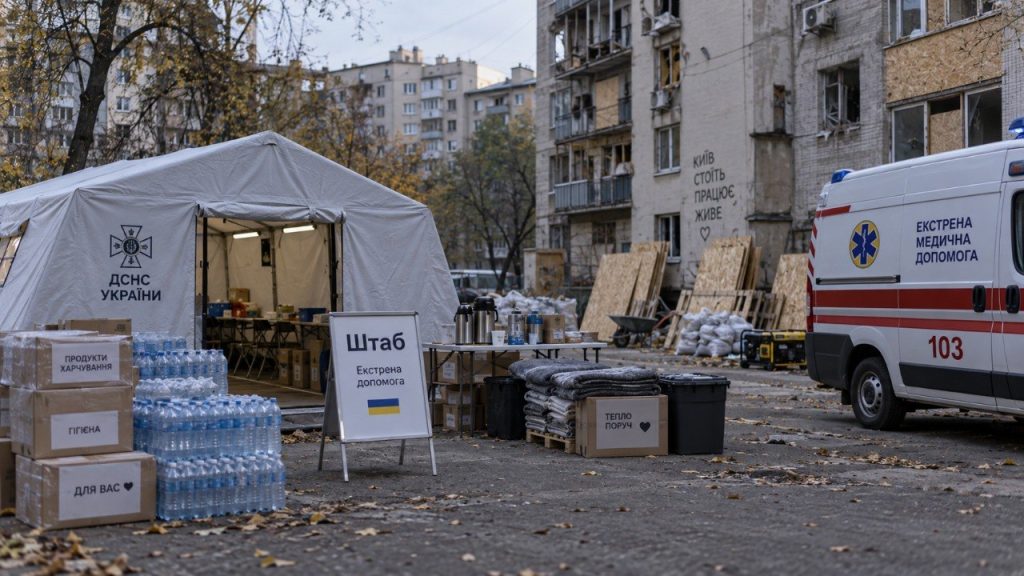 Після атаки РФ у Києві розгорнули штаби допомоги: що відбувається біля пошкодженої 24-поверхівки