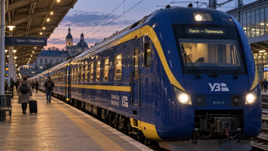 Потяг Одеса — Перемишль №35/36 у 2026 році: підтверджений маршрут через Львів, офіційні квитки Укрзалізниці, правила продажу та перевірка актуального розкладу перед поїздкою до Польщі онлайн. Дані УЗ