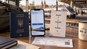 Харків — Краків потягом у 2026 році: маршрут через Перемишль, поїзд №63/64, пересадка на Carpatia, актуальний розклад, купівля квитків, перевірка вартості та сервісів перед поїздкою до Польщі восени.