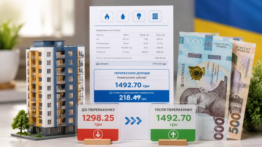 Субсидію перерахували після зміни доходів: хто у вересні 2026 року отримає іншу суму