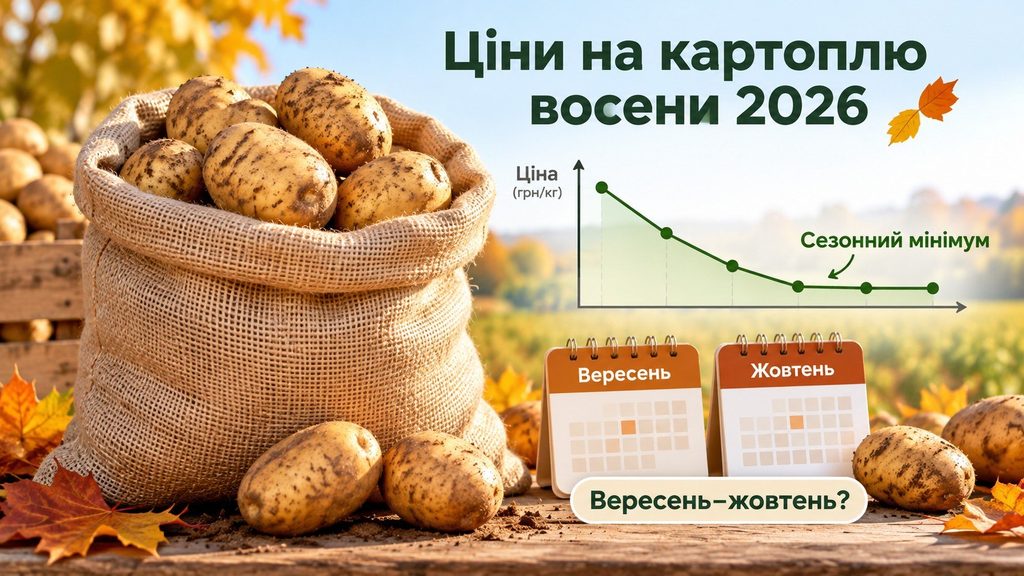 Ціни на картоплю восени 2026: коли чекати сезонного мінімуму і чи варто закуповувати мішками у вересні
